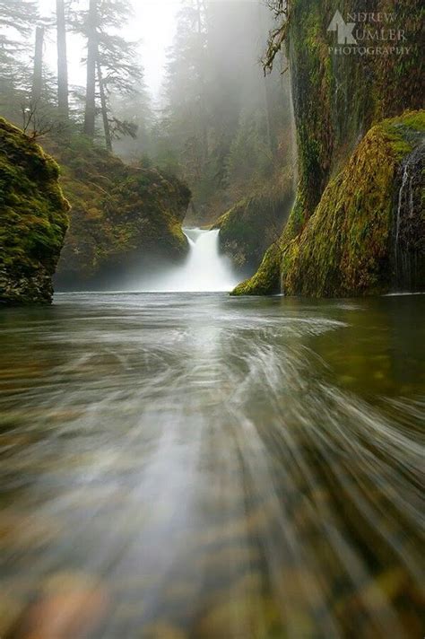 Punch Bowl Falls. on Eagle Creek.in the Columbia River Gorge National Scenic Area..Oregon