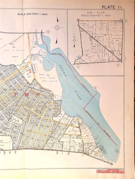 Wall Township Map, Original 1941 Monmouth County New Jersey Atlas ...