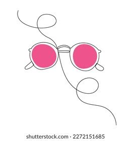 Glasses Line Drawing Sketch Outline Isolated Stock Vector (Royalty Free ...