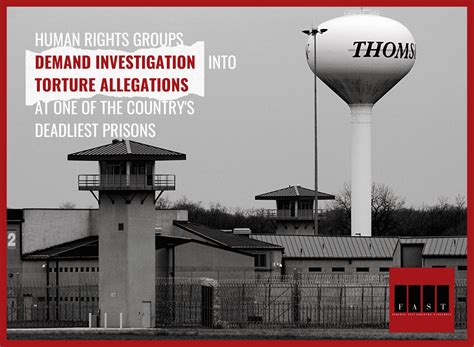 Call for Investigation into Reports of Torture at the Thomson Federal Penitentiary ...