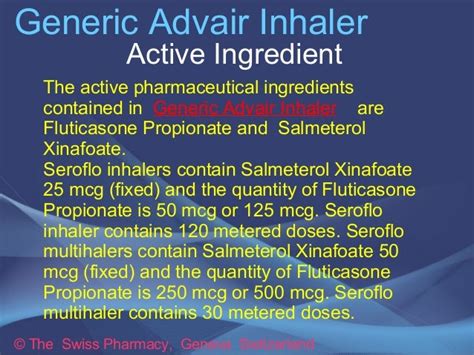 Generic Advair Inhaler for treatment of Asthma and COPD