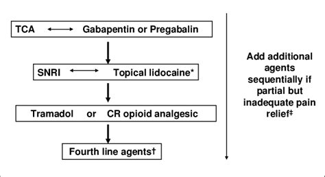 Stepwise pharmacological management of neuropathic pain. *5% gel or... | Download Scientific Diagram