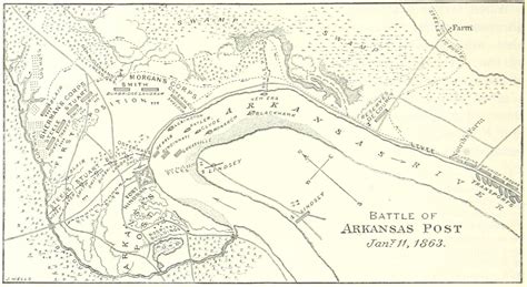 Battle of Arkansas Post, American Civil War (January 9 – 11 1863) [1585 x 867] : r/warmaps