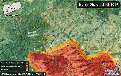 Ansar Allah Advancing In Dhale Province + Map - Islamic World News