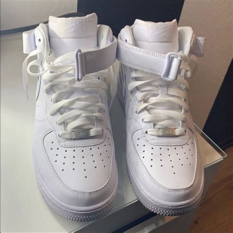 White Air Force ones High top sneakers | Air force shoes, White nike shoes, High top sneakers