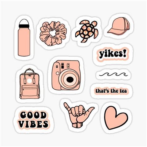 Voir Autocollants par SantaDesignTresors sur Etsy | Tumblr stickers, Aesthetic stickers, Cool ...