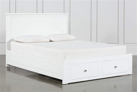 Larkin White Full Panel Bed With Storage | White bed frame, Bed frame with drawers, Bed frame ...