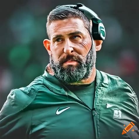 Image of ryan day coaching michigan state football