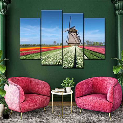 Windmill And Tulips Wall Art | Photography