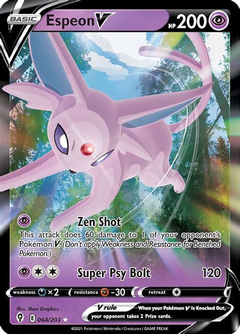 Serebii.net Pokémon Card Database - Evolving Skies - #64 Espeon V