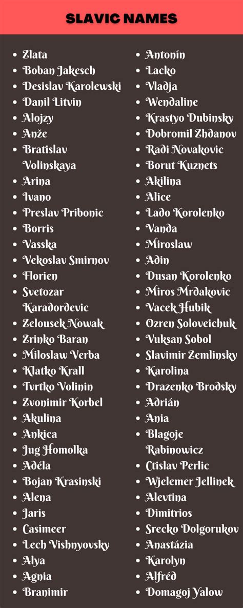 400 Unique Slavic Names That You Will Like