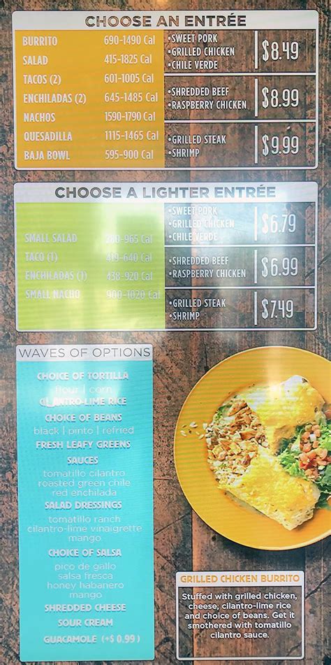 Costa Vida menu – SLC menu