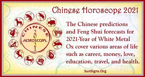 Chinese Horoscope 2021 - Year Of The White Metal Ox - SunSigns.Org