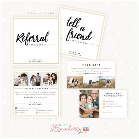 Referral Cards Referral Card Template Referral Program Tell - Etsy