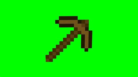 Minecraft Wooden Pickaxe in differend views - FreeHDGreenscreen Footage - YouTube