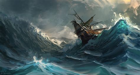 ArtStation - Sinking ship spitpaint