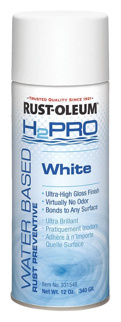 RUST-OLEUM H2Pro Rust Preventative Spray Paint in High Gloss White for Aluminum, Fiberglass ...
