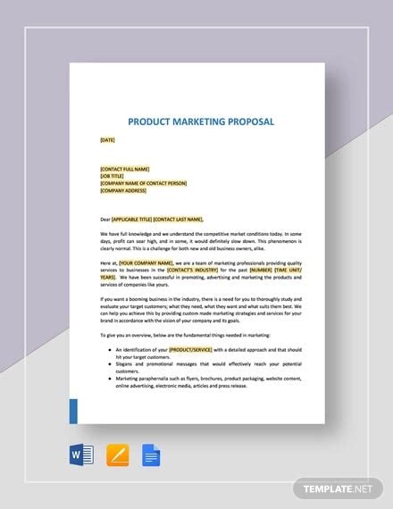 7+ Product Marketing Proposal - PDF, Word, Pages | Free & Premium Templates