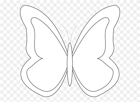 Butterfly Outline Clipart Transparent Background Collection ...