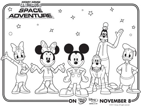 Mickey Mouse Clubhouse: Space Adventure Coloring Page | Páginas para ...