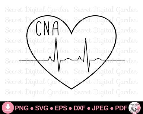 CNA Heart Svg Certified Nursing Assistant PNG Image Cricut Cut File ...