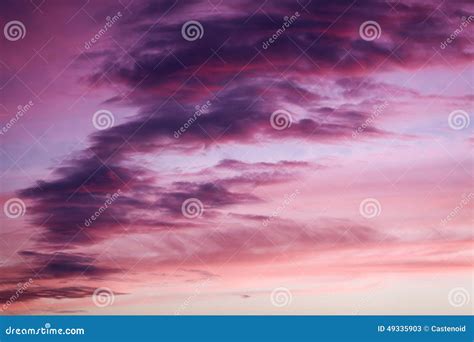 Purple and Pink Colors in Sunset Sky Stock Image - Image of backgrounds, cumulus: 49335903