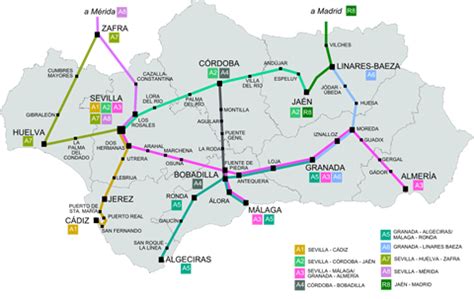 railway andalucia map - Google zoeken | Andalusië, Spanje