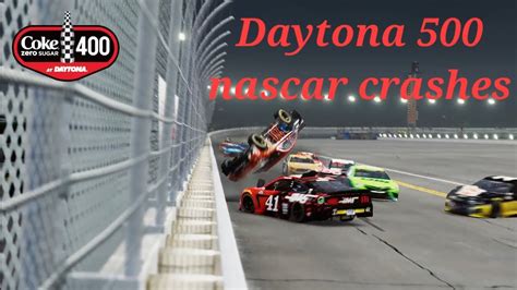 Nascar heat 5 crashes #6 Daytona 500 - YouTube