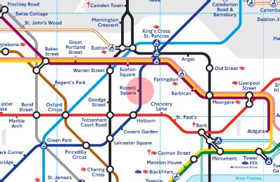 Russell Square station map - London Underground Tube