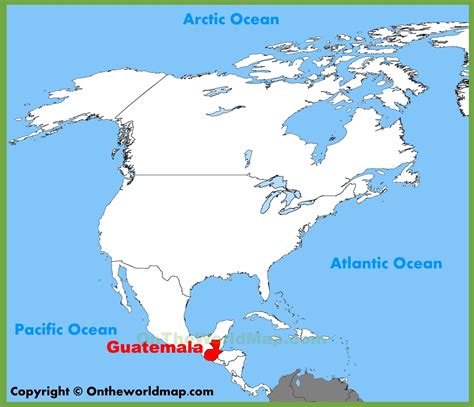 Guatemala location on the North America map - Ontheworldmap.com