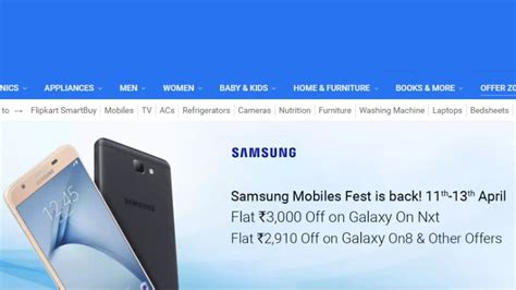 Flipkart Hosts Samsung Mobile Fest and TV Days Sale: Here's What's on ...