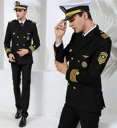 Navy uniform Captain uniform Military suit Men U.S. Navy|Military| - AliExpress