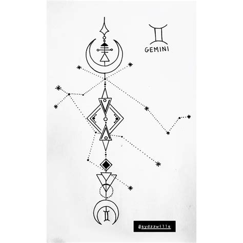 Share 76+ geometric gemini constellation tattoo super hot - in.eteachers