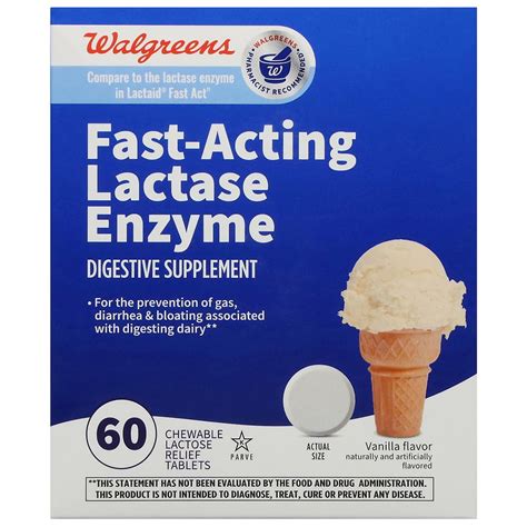 Walgreens Lactose Fast Acting Relief Chewable Tablets | Walgreens