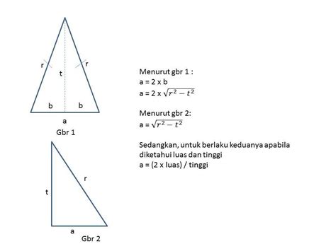 Mencari Tinggi Segitiga Dengan Rumus Pythagoras Rumus Pythagoras - Riset