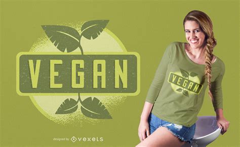 Vegan T-Shirt Design Vector Download