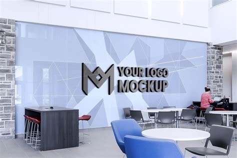 Office Reception 3D Logo Mockup – GraphicsFamily