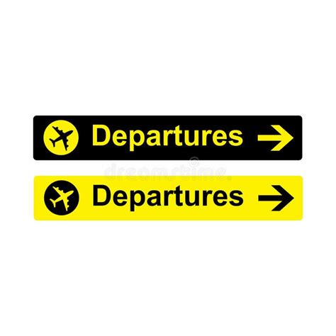 Departures Sign stock illustration. Illustration of airline - 12044734