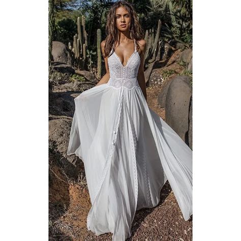 Lace Boho Beach Summer Dress 2019 Long Maxi Dress Women Two Piece White ...