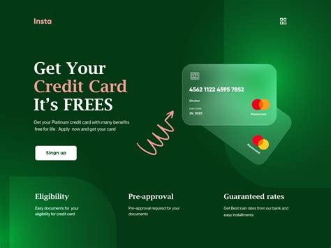 Credit Card Landing Page Design by Ghulam Rasool 🚀 for Upnow Studio on ...