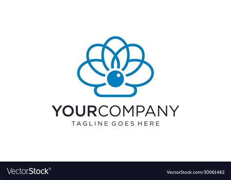 Pearl logo design concept on white background Vector Image