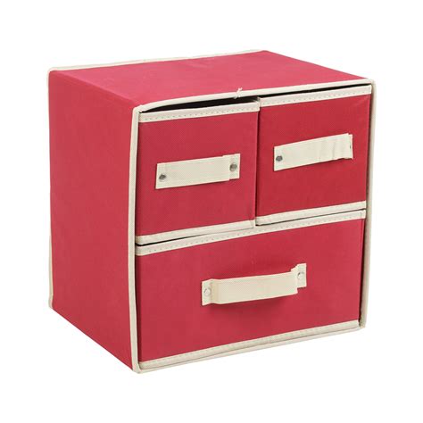 Collapsible Fabric 3 Drawer Storage Boxes Containers Bits & Bobs Organiser Unit | eBay