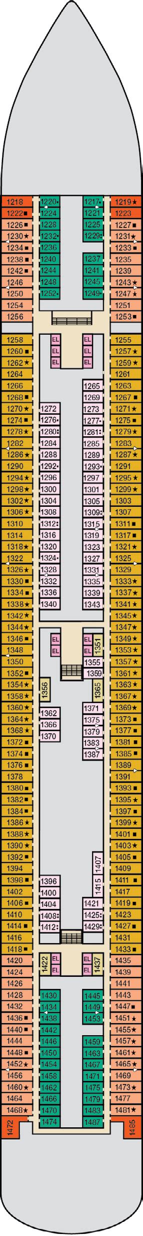 Deck Plan for Carnival Venezia | Iglu Cruise