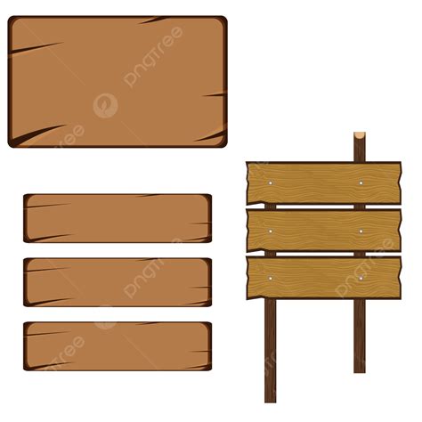 Transparent Pack Vector Hd PNG Images, Wooden Signs Pack Design With Transparent Background ...