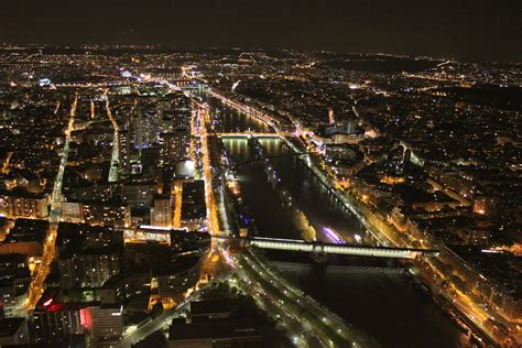 a view from the top of the Eiffel Tower at night | this view… | Flickr