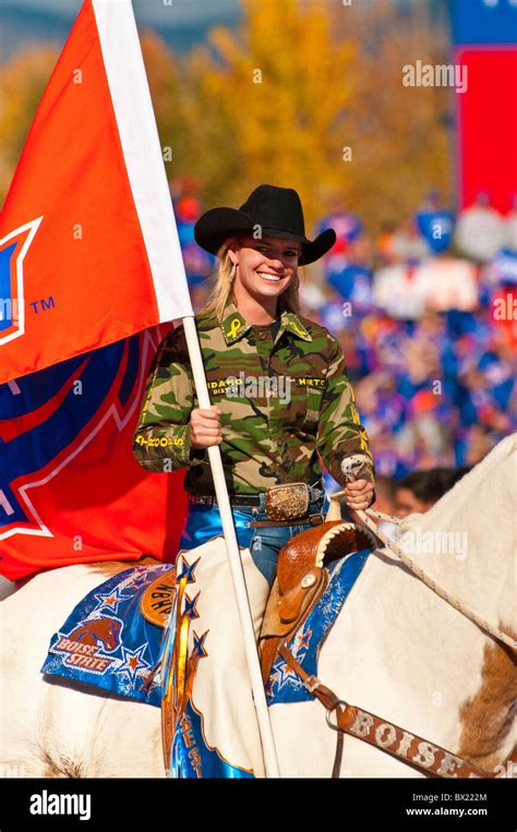 Idaho, Boise, Boise State University Football. Bronco Horse Mascot and ...