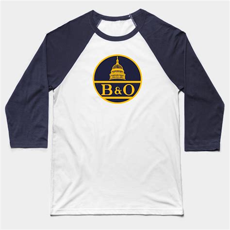 Vintage B&O railroad logo - Railroad - Baseball T-Shirt | TeePublic