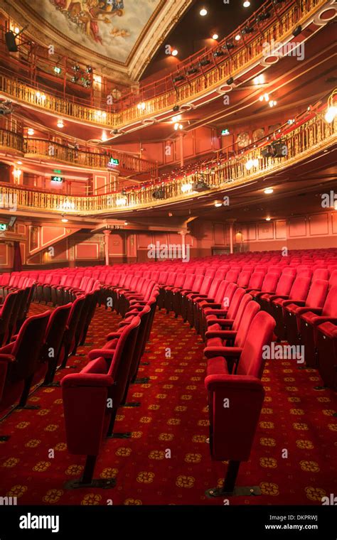 Balconies and seats in empty theater auditorium Stock Photo - Alamy