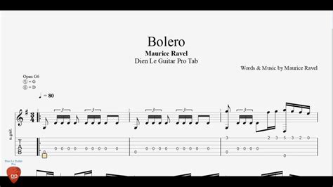 Maurice Ravel - Bolero - Guitar Pro Tab - YouTube