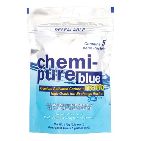 Chemi-pure Blue Nano Fish & Aquatic Life Filtration Media, 5 Ct - Walmart.com - Walmart.com